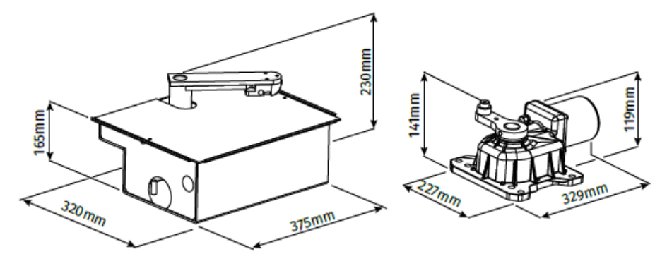 Motorline Subwing700-724 motor méretei Motorline Subwing700-724 motor méretei